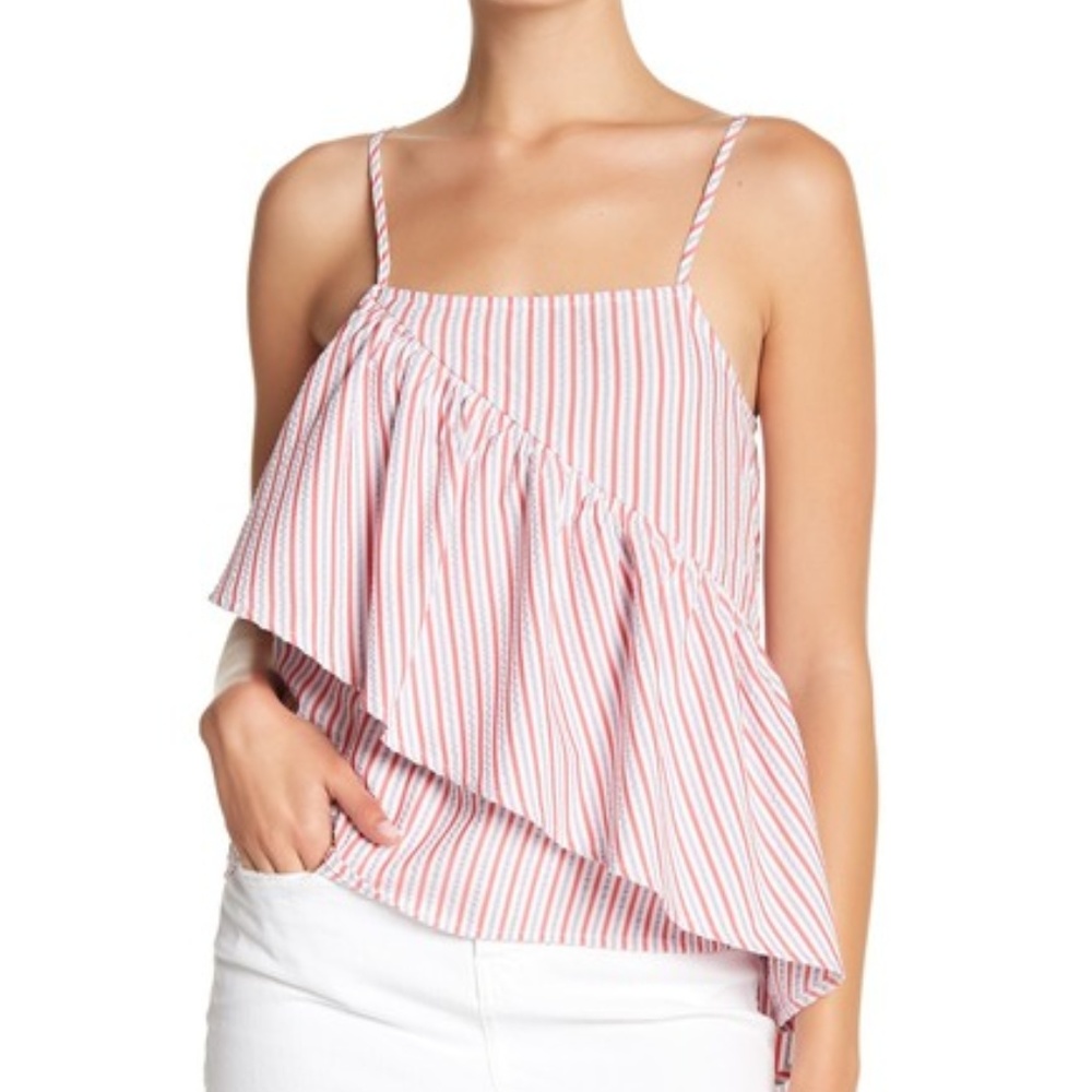 Abound Seersucker & Ruffle Panel Tank Top